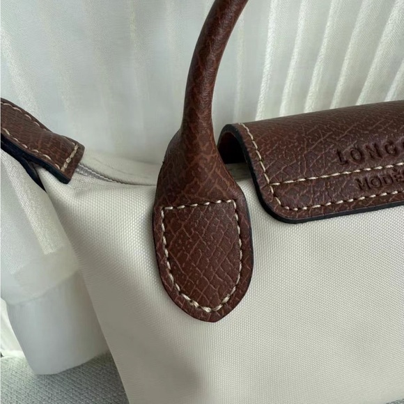 Longchamp Brown and Cream Mini Bag - Picture 6 of 8